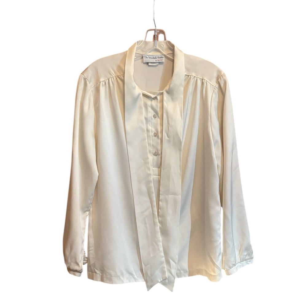 Chic Ivory Button-Up Blouse
